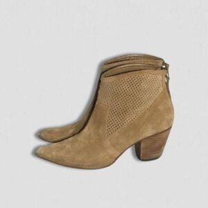 Treasure and Bond Suede Ankle Boots Caramel Leather W 8.5